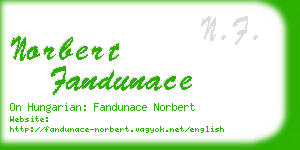 norbert fandunace business card